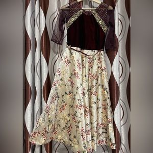 Girls dress - velvet top